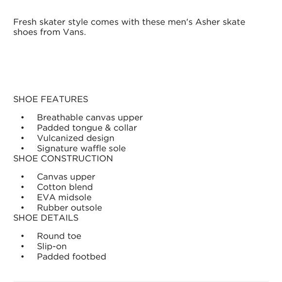 NIB Vans Asher Slip On Sneakers - Picture 5 of 10